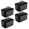 mDesign Storage Caddy Tote for Desktop Office Supplies, Small, 4 Pack